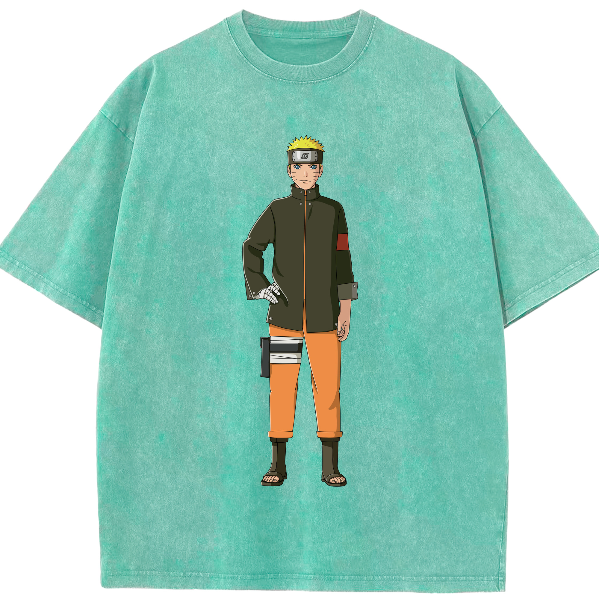 （画像用） NARUTO -ナルト- うずまき ナルト Uzumaki Naruto 綿100% ヴィンテージ風 半袖Tシャツ（フロントプリント）